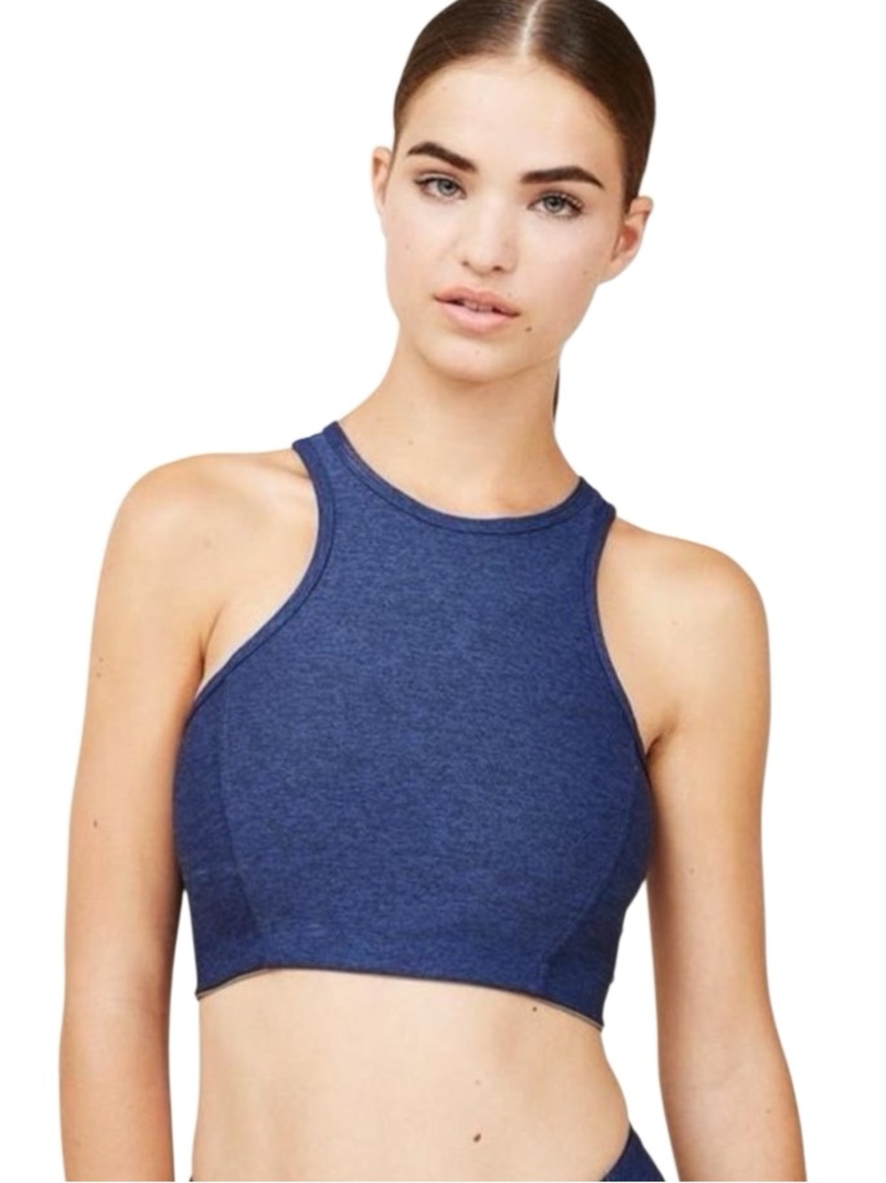Outdoor Voices Athena Crop Top Sports Bra Navy Blue Size Small